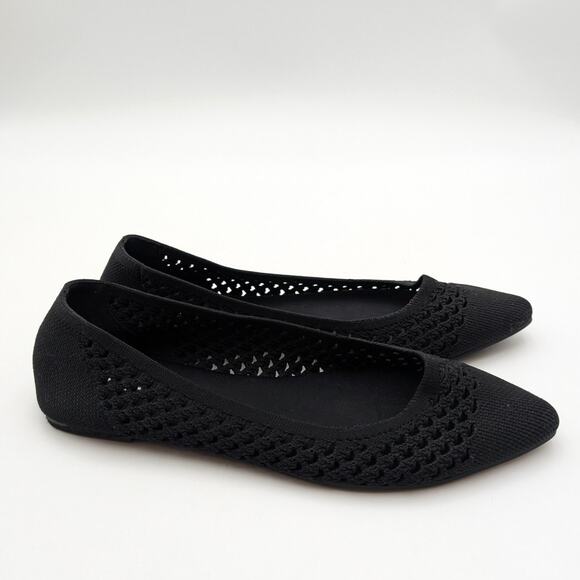 MIA Lovi Knit Pointed Toe Dressy Ballet Flats Women's Black Size US7.5M EU38 - Picture 3 of 10